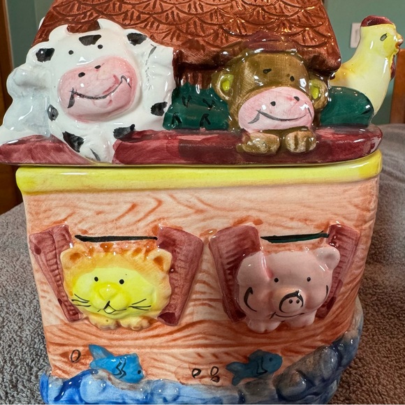Noah’s Ark Ceramic Cookie Jar Express Productions - Picture 4 of 9